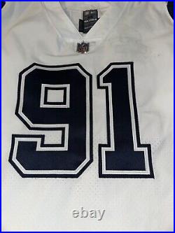 Dallas Cowboys Nike Color Rush Double Star Ladouceur 91 Game Issued Jersey