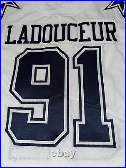 Dallas Cowboys Nike Color Rush Double Star Ladouceur 91 Game Issued Jersey