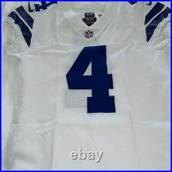 Dallas Cowboys Nike Dak Prescott # 4 Game Issued Jersey with Team COA