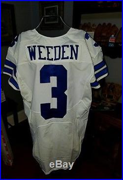 Dallas Cowboys game issued Brandon Weeden football jersey