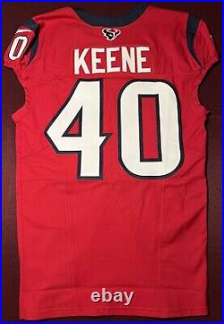 Dalton Keene Houston Texans NFL Team Issued Battle Red Jersey (Virginia Tech)