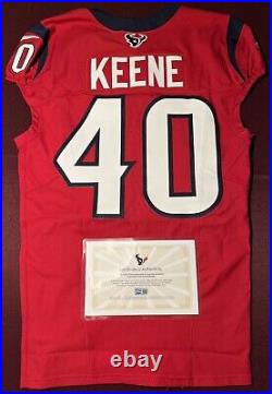 Dalton Keene Houston Texans NFL Team Issued Battle Red Jersey (Virginia Tech)