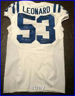 Darius Leonard Game Issued Signed Autographed Jersey Indianapolis Colts Rare