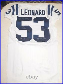 Darius Leonard Game Issued Signed Autographed Jersey Indianapolis Colts Rare