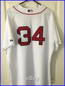 David Ortiz Game Used Worn Team Issued Home White Jersey Boston Red Sox 2011