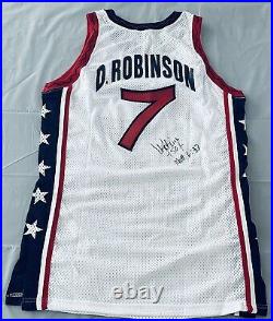 David Robinson Psa/dna Authenticated Signed 1996 Olympics Game Issued Jersey
