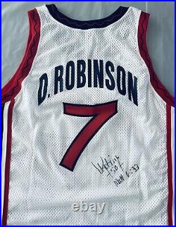 David Robinson Psa/dna Authenticated Signed 1996 Olympics Game Issued Jersey