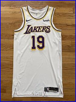 David Stockton Game Used Issued Los Angeles Lakers Worn Basketball Jersey