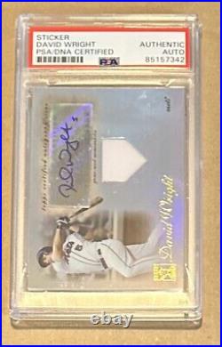 David Wright 2009 Topps Tribute Game Used Jersey Autograph Issue#/199 Psa/dna