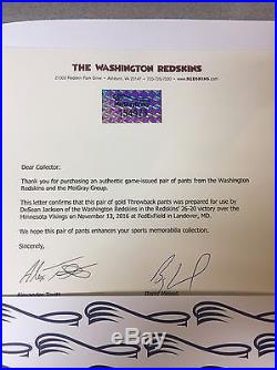 DeSean Jackson Washington Redskins Game Issued Jersey an Pants Set, Meigray COA
