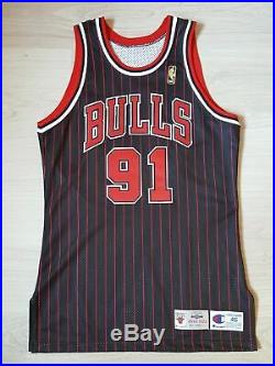 Dennis Rodman Chicago Bulls Pro Cut Game Issued Jersey auto (Jordan Pippen Worn)