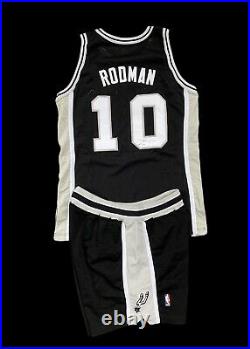 Dennis Rodman spurs champion game jersey + shorts NBA HOF Issued Used Worn Bulls