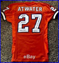 Denver Broncos 1996 Steve Atwater Autod Nike Game Issue Jersey NFL HOF Finalist