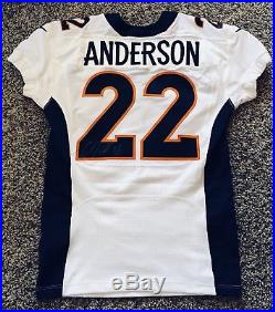 Denver Broncos CJ Anderson Nike Game Issued Jersey COA