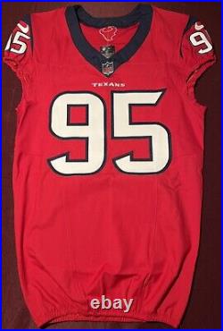 Derek Rivers Houston Texans NFL Team Issued Battle Red Jersey (Youngstown State)