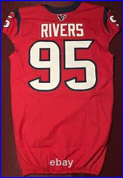 Derek Rivers Houston Texans NFL Team Issued Battle Red Jersey (Youngstown State)