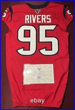 Derek Rivers Houston Texans NFL Team Issued Battle Red Jersey (Youngstown State)