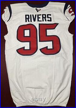 Derek Rivers Houston Texans NFL Team Issued Worn Game Jersey (Youngstown State)