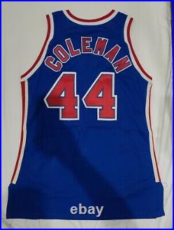 Derrick Coleman NETS Champion Pro Cut Jersey Size 46 game issued 91-92