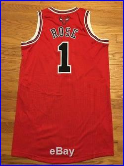 Derrick Rose Chicago Bulls game issue/worn red Latin Night jersey, XL+2