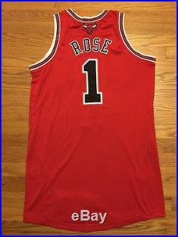 Derrick Rose Chicago Bulls game issue/worn red jersey, XL+2