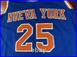 Derrick Rose Knicks Latin Game Issued Team Issued Pro Cut Jersey