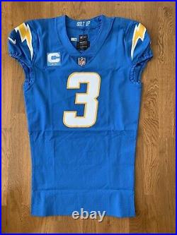 Derwin James Jr. #3 Los Angeles Chargers 2022 Game-Issued NFL Football Jersey