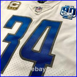 Detroit Lions #34 ALEX ANZALONE Team-Issued SALUTE TO SERVICE Away Jersey