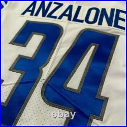 Detroit Lions #34 ALEX ANZALONE Team-Issued SALUTE TO SERVICE Away Jersey