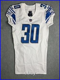 Detroit Lions Authentic Game Issued #30 Williams NFL Jersey 2021