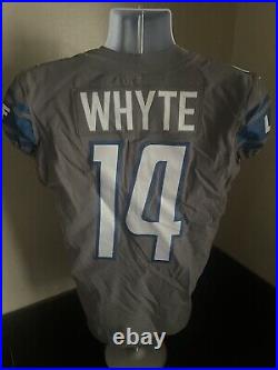 Detroit Lions Game Issued Jersey Kerrith Whyte 14 Grey