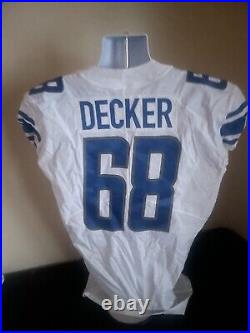 Detroit Lions Game Issued Worn Used Jersey Eric Decker 68 White OSU