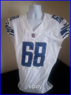 Detroit Lions Game Issued Worn Used Jersey Eric Decker 68 White OSU