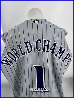 Diamondbacks Arizona Dbacks Authentic Team ISSUED JERSEY WORLD CHAMPIONS 2001