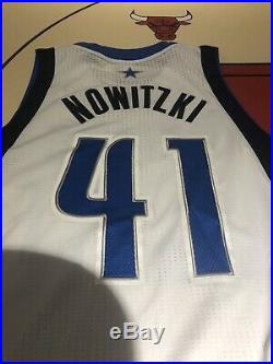 Dirk Nowitzki Game Issued Customed Dallas Mavericks Jersey Adidas