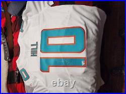 Dolphins Tyreek Hill Game Issued Signed White Nike Limited Jersey BAS Witnessed