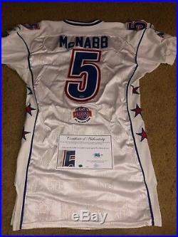 Donovan Mcnabb Eagle Signed Autographed 2005 Pro Bowl Cut Game Issued Jersey-coa