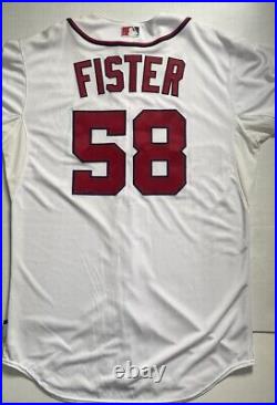 Doug Fister Washington Nationals Player-Issued #58 White Jersey Game Used