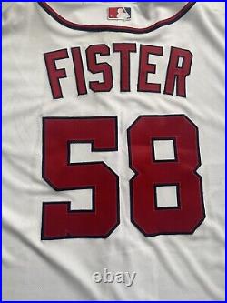 Doug Fister Washington Nationals Player-Issued #58 White Jersey Game Used