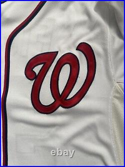 Doug Fister Washington Nationals Player-Issued #58 White Jersey Game Used