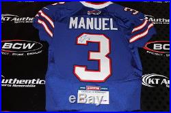 EJ Manual Autographed Game Issue Blue Buffalo Bills Jersey NFL PSA/DNA