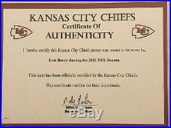 Eric Berry Kansas City Chiefs 2011 Game Issued Jersey Rare With LOAx2