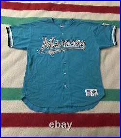 Florida Marlins Team Issued Spring Training Authentic Majestic Jersey 52 XXL 2X