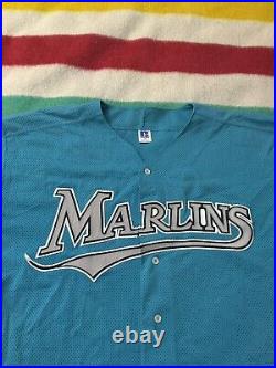 Florida Marlins Team Issued Spring Training Authentic Majestic Jersey 52 XXL 2X