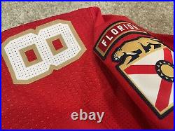Florida Panthers Game Issued NHL MIC Adidas Authentic Jersey 58 Fight Strap