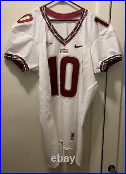 Florida State Seminoles NICK MOODY #10 Nike White Game Issued Jersey 2012
