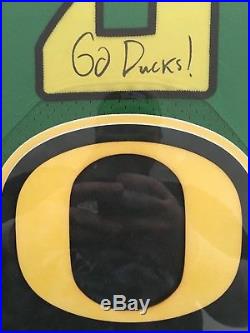 Framed Devon Allen Oregon Ducks Game Used Worn Issued Jersey