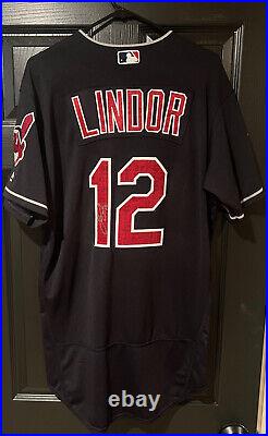 Francisco Lindor 2016 Indians Spring Training Signed Team / Game Issued Jersey