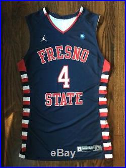 Fresno State Bulldogs Jordan Basketball Jersey Team Issued Game Worn NCAA L Carr