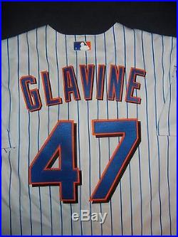 GAME ISSUED USED Majestic TOM GLAVINE NEW YORK METS NY 2004 Patch Jersey Braves